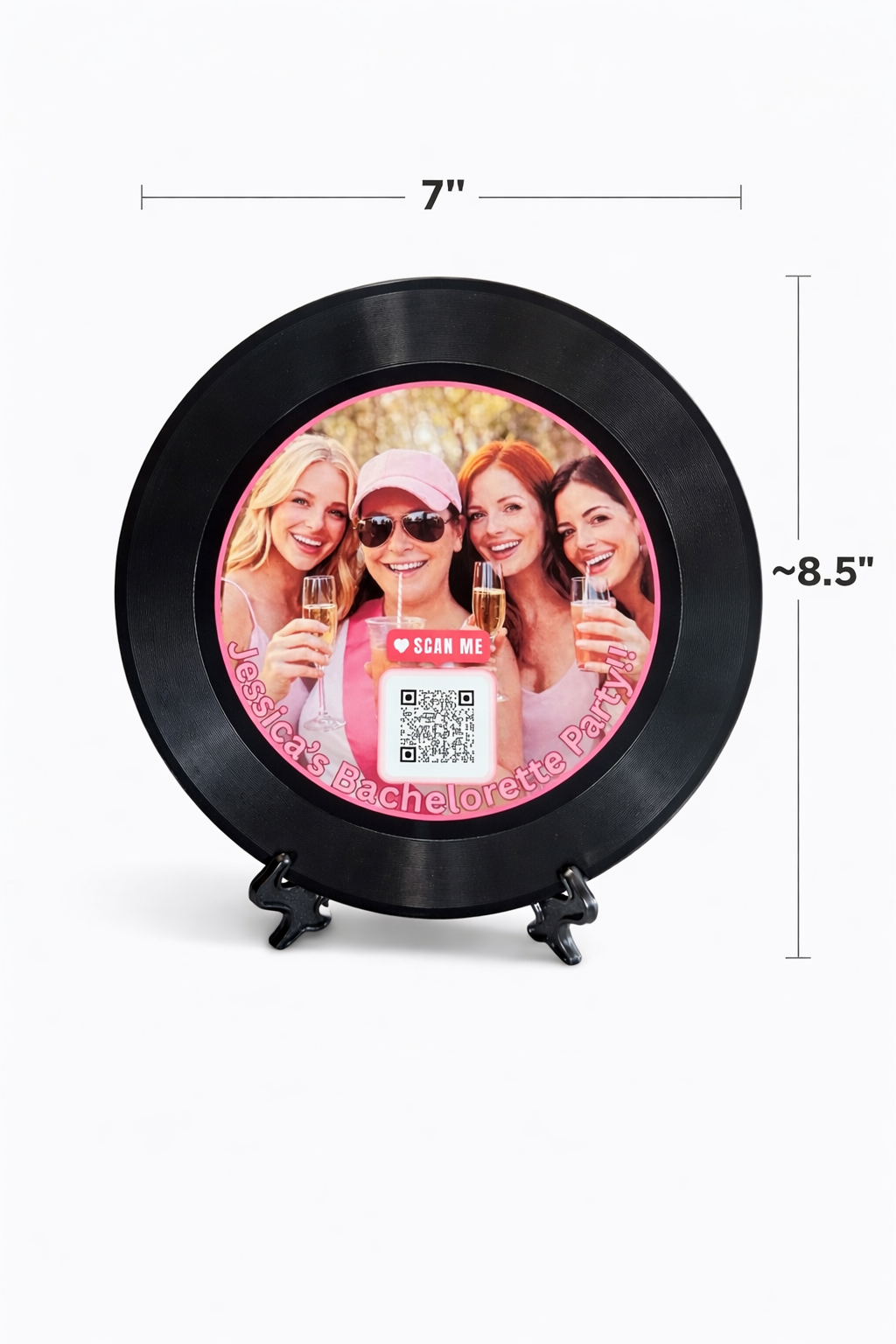 Custom Song QR Decorative Record Plaque / Bachelorette Party / Bridesmaids